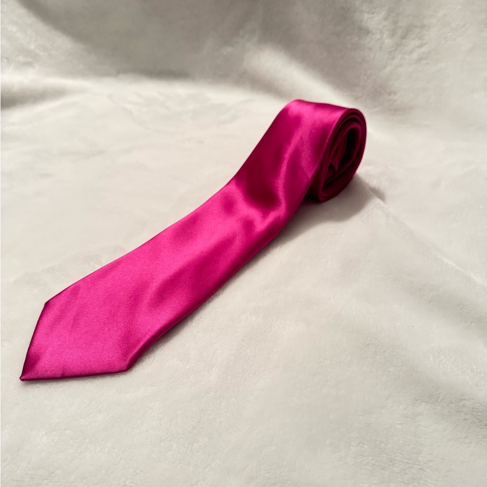 Easter Sale! Geoffrey Beene Hot Pink Satin Tie